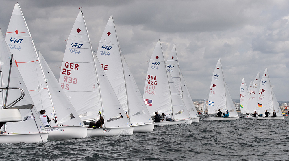 Ideal Conditions for the First Day of the 470 World Championship 2021 in Portugal